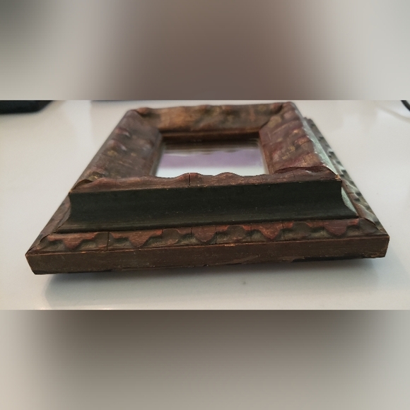 Tom Thumb Originals Mirror, Vintage, Wood Frame, Tiny - Picture 2 of 6